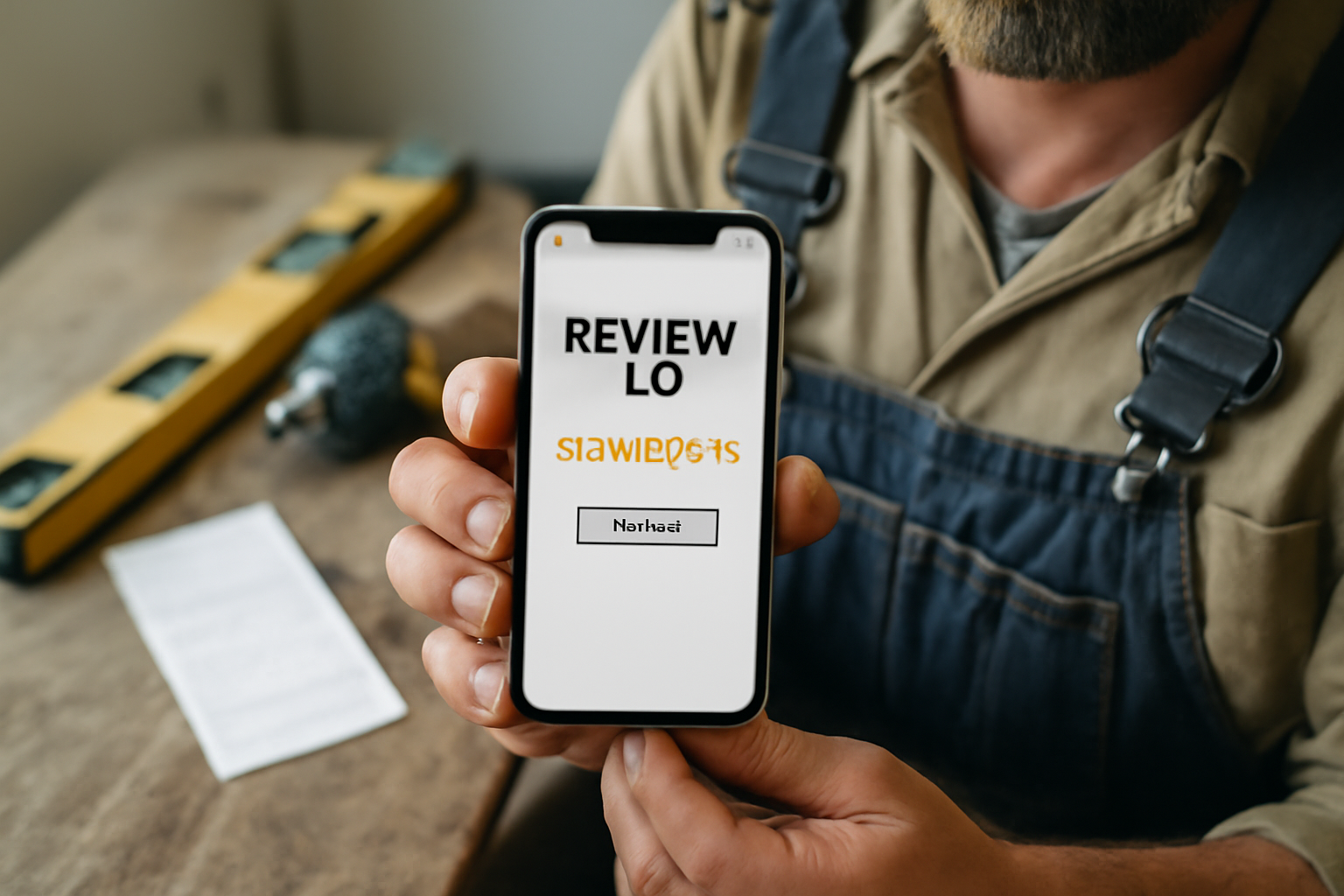 Demande d’avis client sur smartphone après intervention