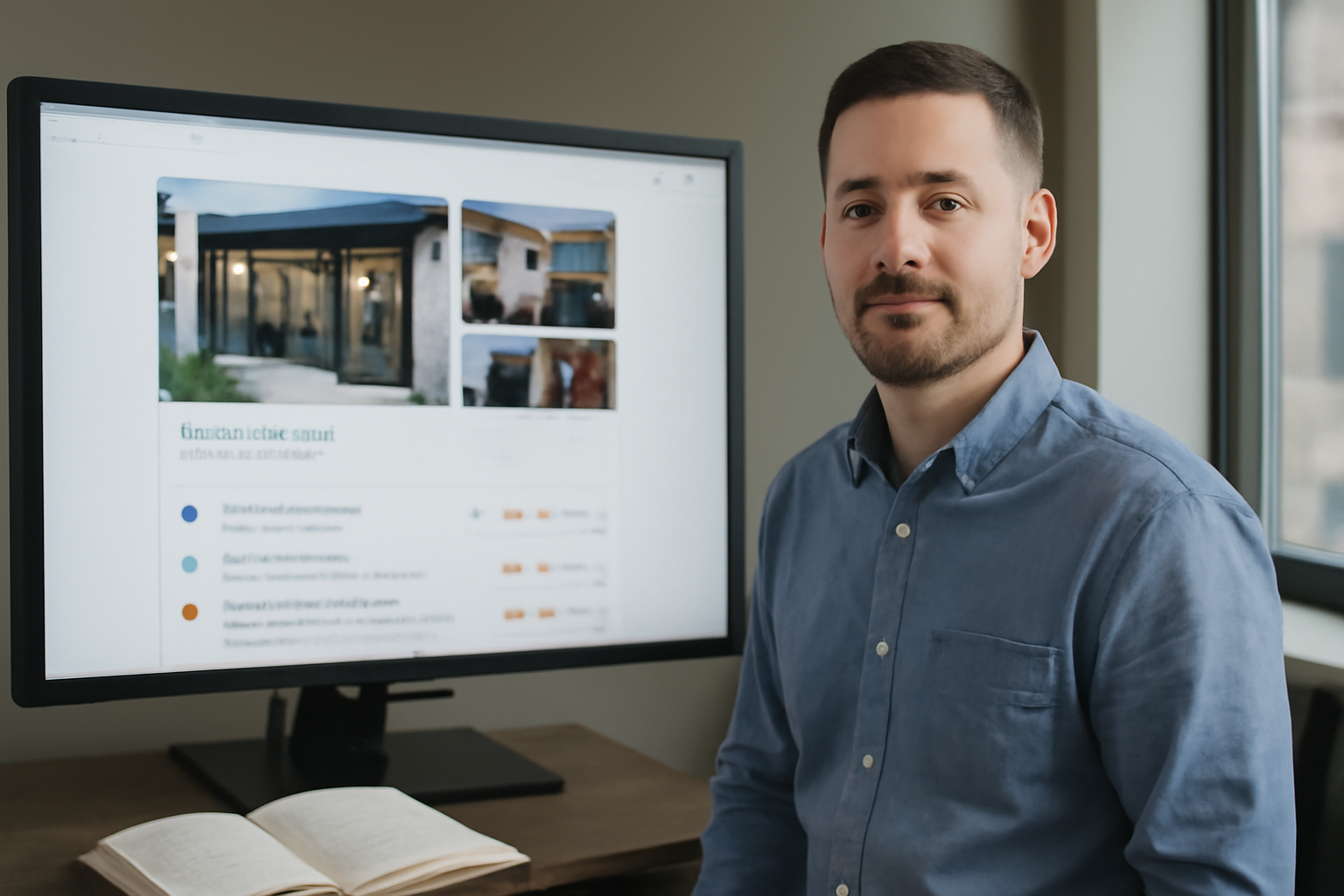Consultant SEO local analysant une fiche entreprise et des avis