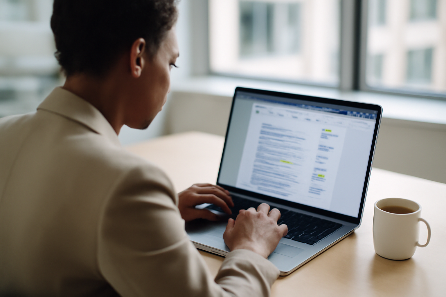 équipe en train de répondre à des demandes de partenariat sur un ordinateur portable dans un espace de travail calme