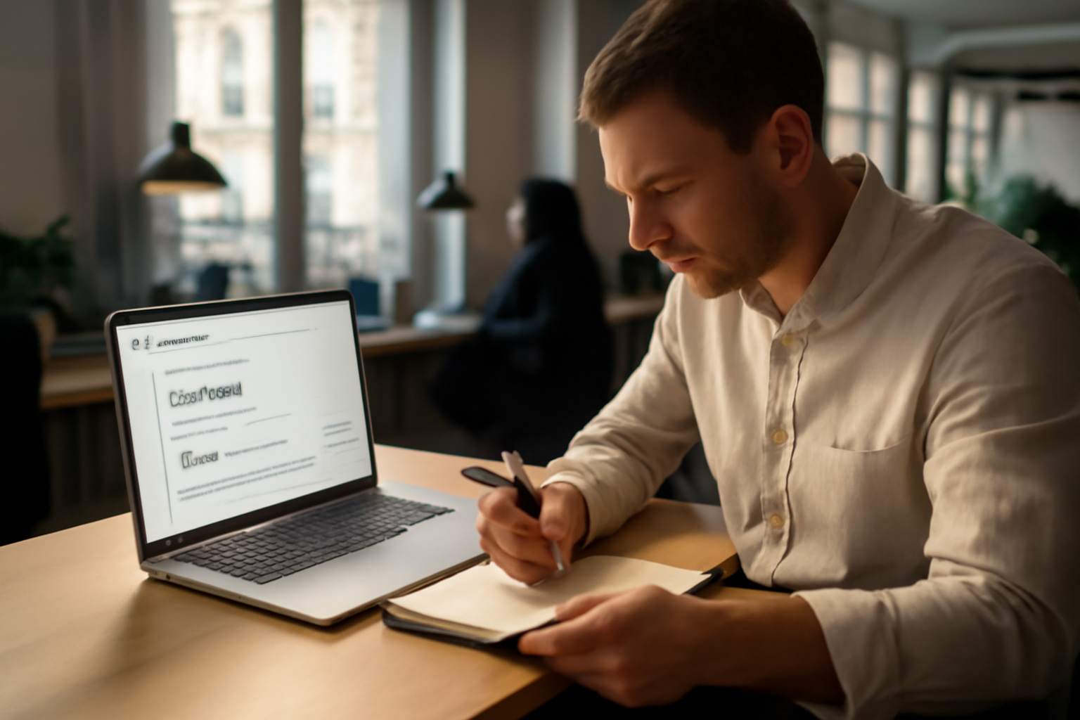 Rechercher une adresse email : ordinateur avec recherche sur navigateur et fiche entreprise affichée