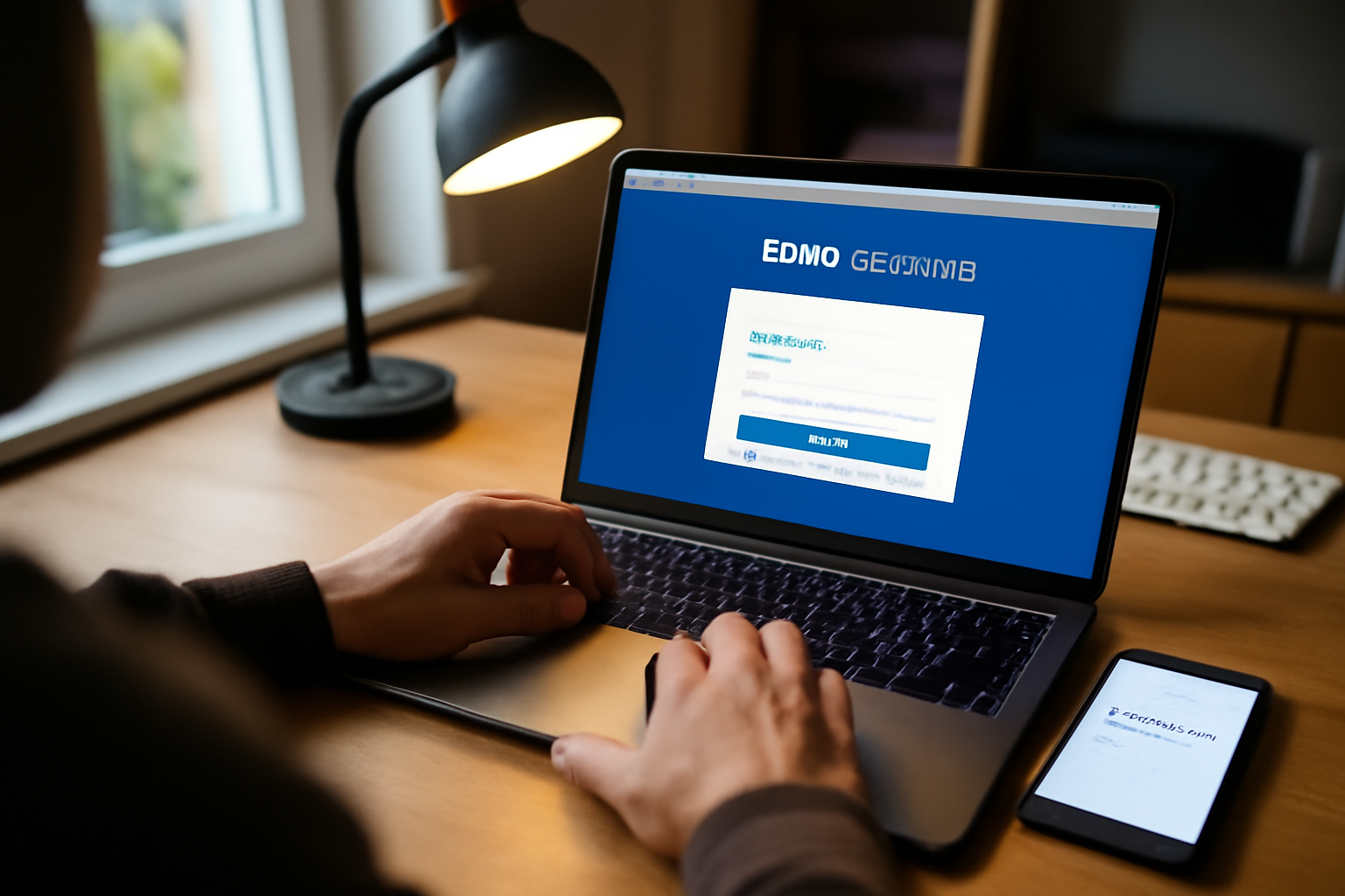 Connexion webmail 1 and 1 sur écran d’ordinateur avec page IONOS