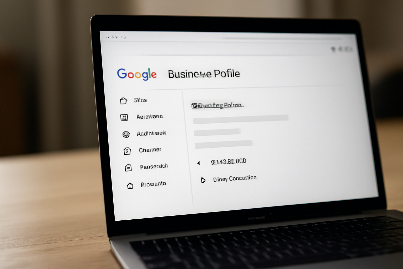 capture d’écran Google Business Profile : nom, adresse, téléphone et catégorie principale